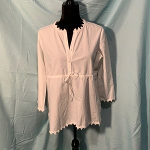 Liz Claiborne white cotton tunic